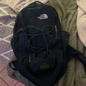 North face backpack navy blue